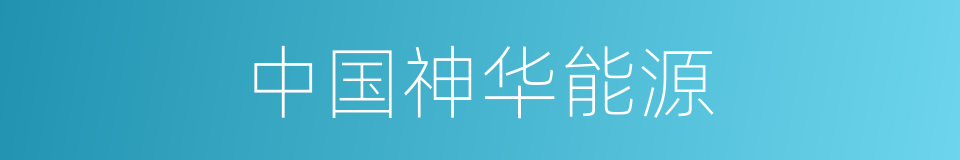 中国神华能源的同义词