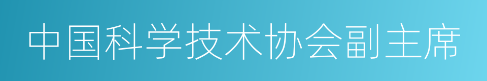 中国科学技术协会副主席的同义词