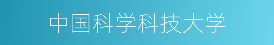 中国科学科技大学的同义词