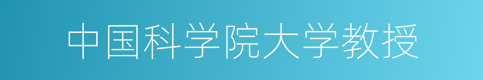 中国科学院大学教授的同义词