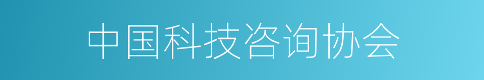 中国科技咨询协会的同义词