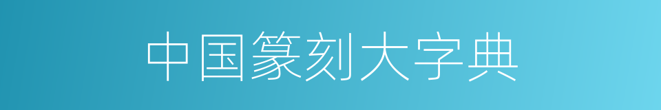 中国篆刻大字典的同义词