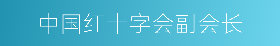 中国红十字会副会长的同义词