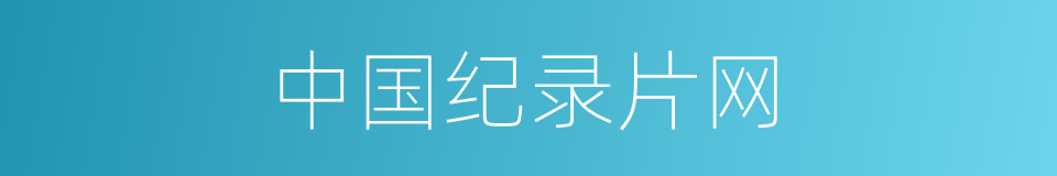 中国纪录片网的同义词