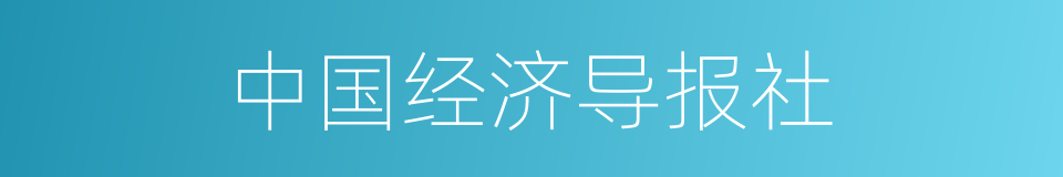 中国经济导报社的同义词