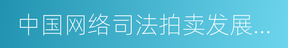 中国网络司法拍卖发展报告的同义词