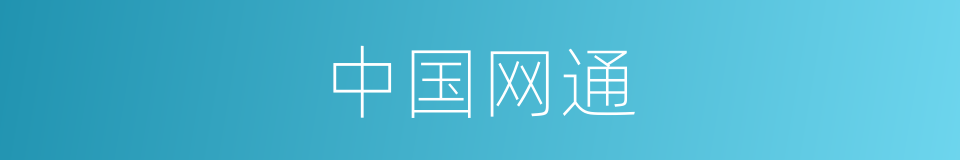 中国网通的同义词