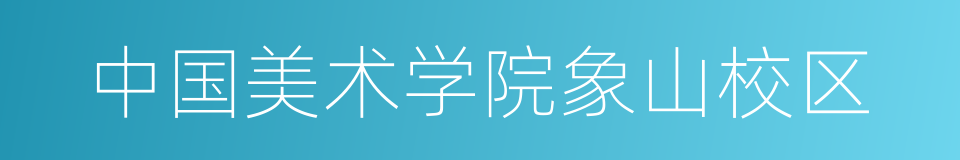 中国美术学院象山校区的同义词