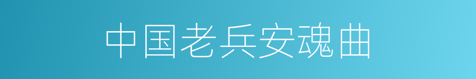 中国老兵安魂曲的同义词