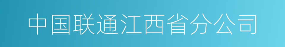 中国联通江西省分公司的同义词