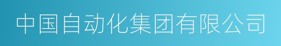 中国自动化集团有限公司的同义词