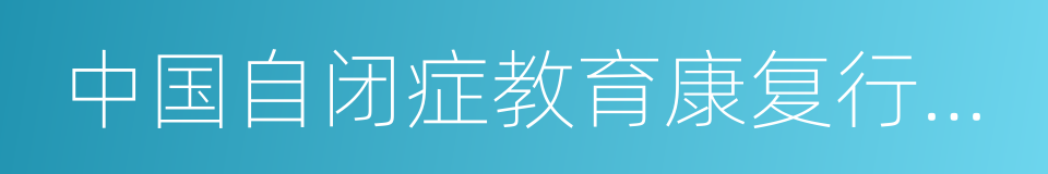 中国自闭症教育康复行业发展状况报告的同义词