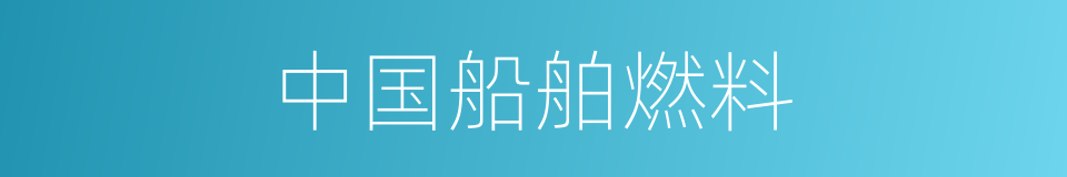 中国船舶燃料的同义词