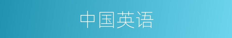 中国英语的同义词