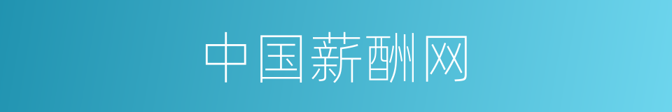 中国薪酬网的同义词