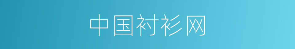 中国衬衫网的同义词