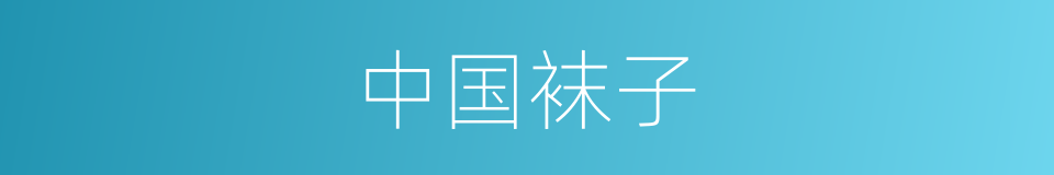 中国袜子的同义词