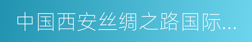 中国西安丝绸之路国际旅游博览会的同义词