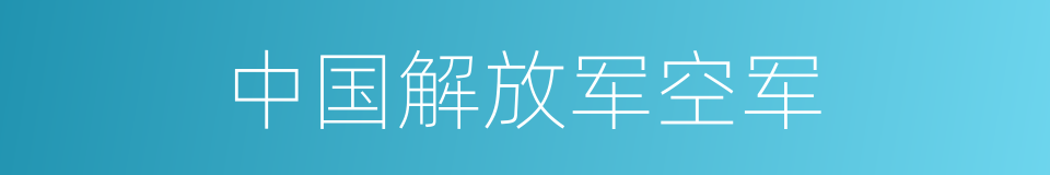 中国解放军空军的同义词