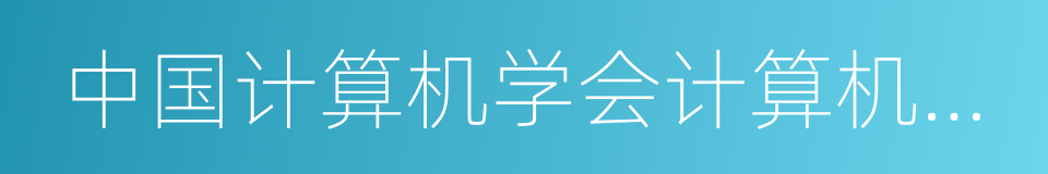 中国计算机学会计算机安全专业委员会的同义词