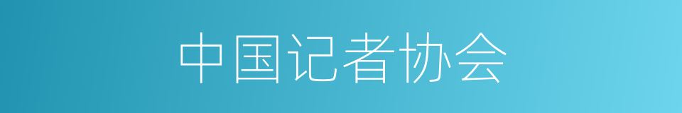 中国记者协会的同义词