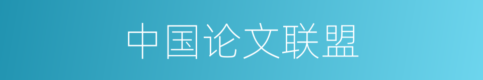 中国论文联盟的同义词