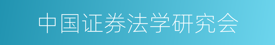 中国证券法学研究会的同义词