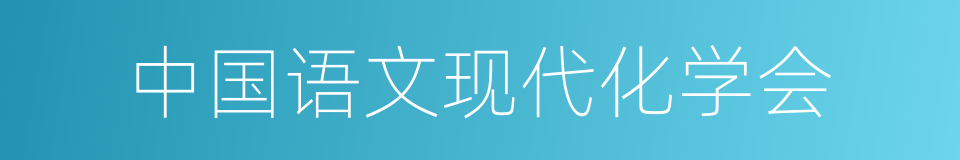 中国语文现代化学会的同义词