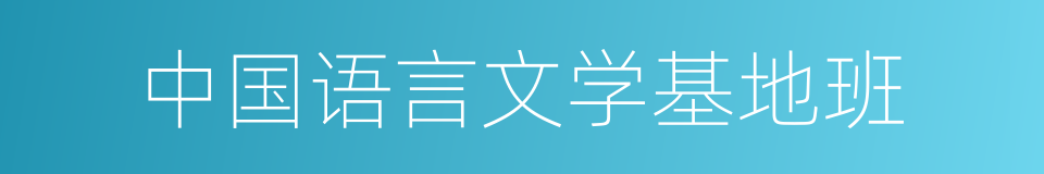 中国语言文学基地班的同义词