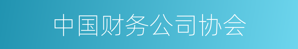 中国财务公司协会的同义词