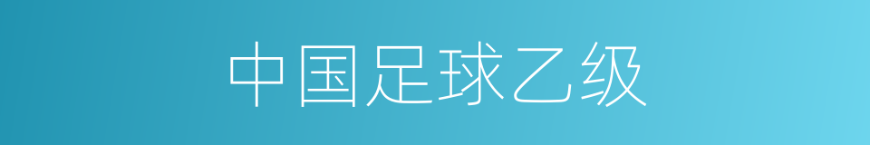 中国足球乙级的同义词