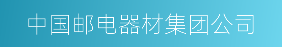 中国邮电器材集团公司的同义词