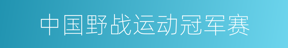 中国野战运动冠军赛的同义词