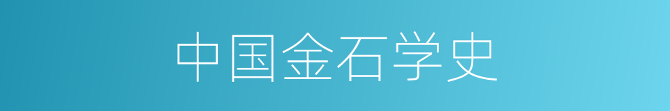 中国金石学史的同义词