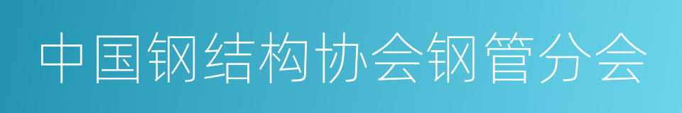 中国钢结构协会钢管分会的同义词