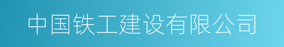 中国铁工建设有限公司的同义词