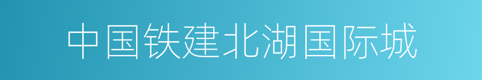 中国铁建北湖国际城的同义词