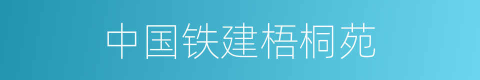 中国铁建梧桐苑的同义词