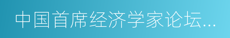 中国首席经济学家论坛理事长的同义词