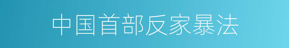 中国首部反家暴法的同义词