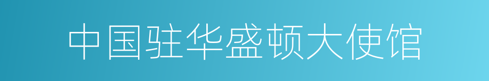 中国驻华盛顿大使馆的同义词