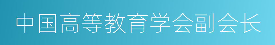 中国高等教育学会副会长的同义词