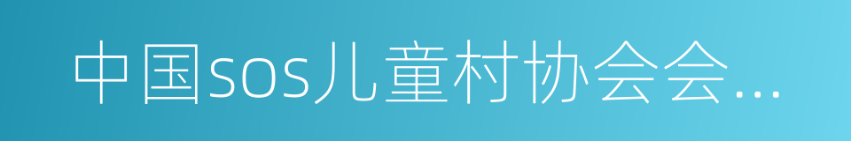 中国sos儿童村协会会长李进国的同义词