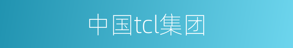 中国tcl集团的同义词