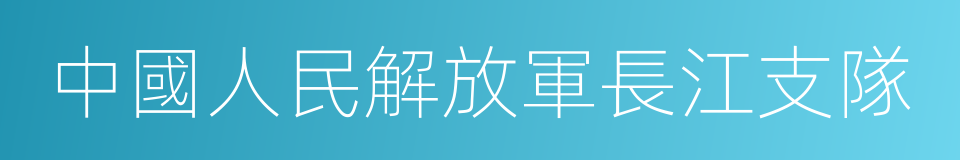 中國人民解放軍長江支隊的同義詞