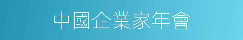 中國企業家年會的同義詞