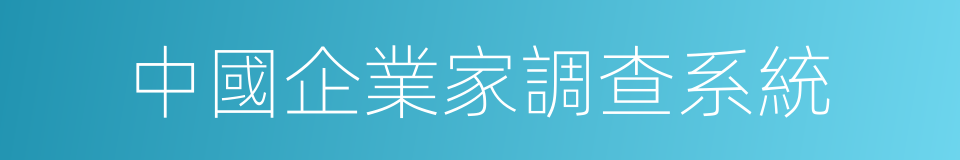 中國企業家調查系統的同義詞