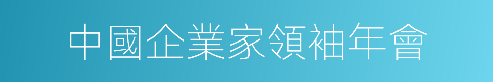 中國企業家領袖年會的同義詞