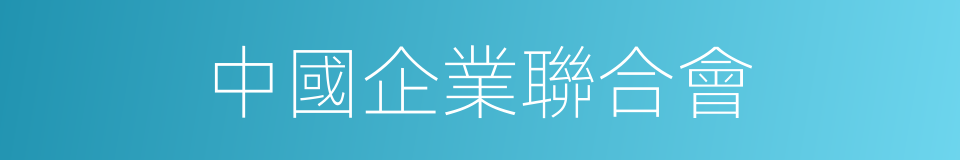 中國企業聯合會的同義詞
