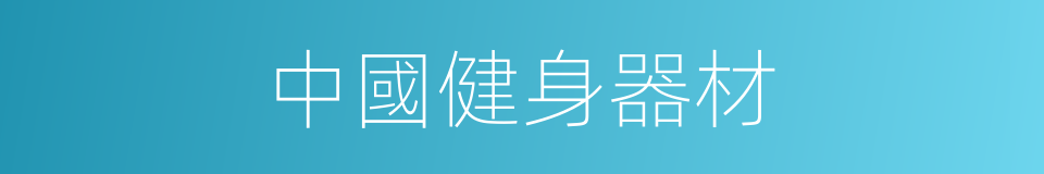中國健身器材的同義詞